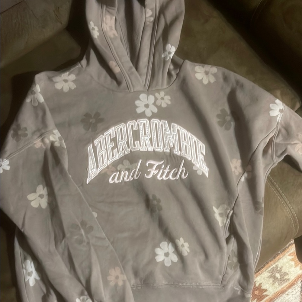 Abercrombie & Fitch Taupe Floral Hoodie